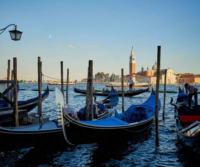 Italy, Venice, Canal, Gondolas