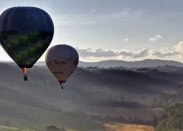 Toscana en un globo aerostático